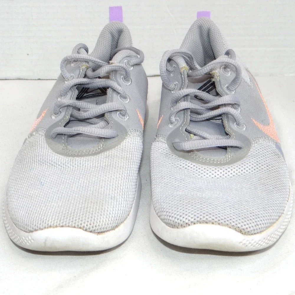 Nike Flex‎ Running Shoes Women's Gray Peach Swoosh Lightweight Size 6.5